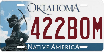OK license plate 422BOM