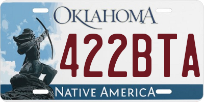 OK license plate 422BTA