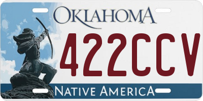 OK license plate 422CCV