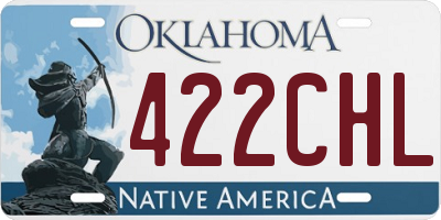 OK license plate 422CHL