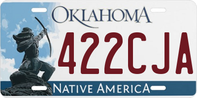 OK license plate 422CJA