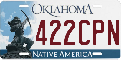 OK license plate 422CPN