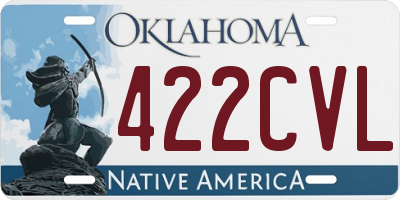OK license plate 422CVL