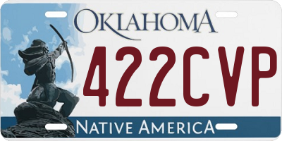 OK license plate 422CVP