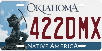OK license plate 422DMX