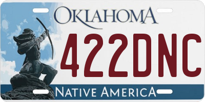 OK license plate 422DNC