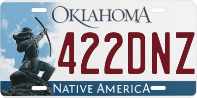 OK license plate 422DNZ