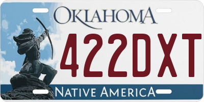OK license plate 422DXT