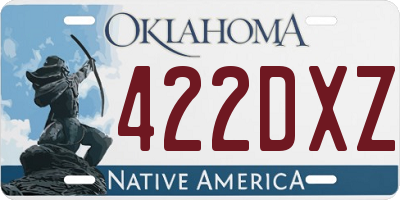 OK license plate 422DXZ