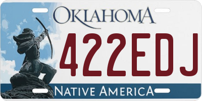 OK license plate 422EDJ