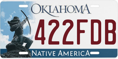 OK license plate 422FDB
