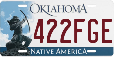 OK license plate 422FGE
