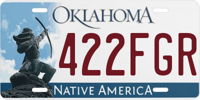 OK license plate 422FGR