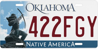 OK license plate 422FGY