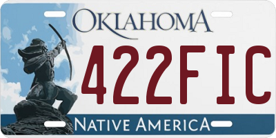 OK license plate 422FIC