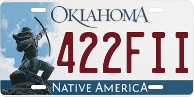 OK license plate 422FII