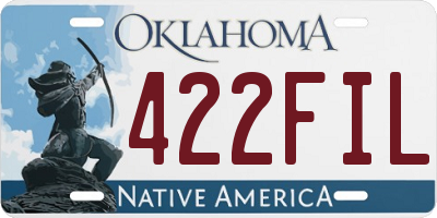 OK license plate 422FIL