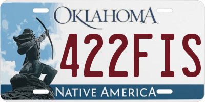 OK license plate 422FIS