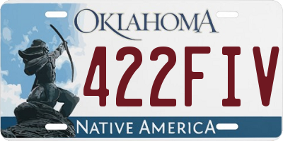 OK license plate 422FIV