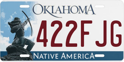 OK license plate 422FJG