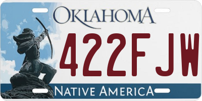 OK license plate 422FJW