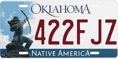 OK license plate 422FJZ