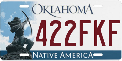 OK license plate 422FKF
