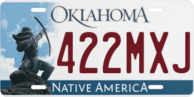 OK license plate 422MXJ