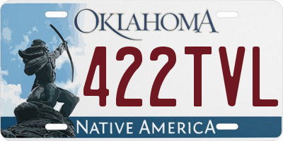 OK license plate 422TVL