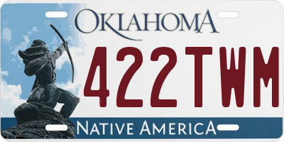 OK license plate 422TWM