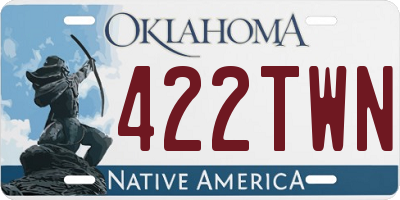 OK license plate 422TWN