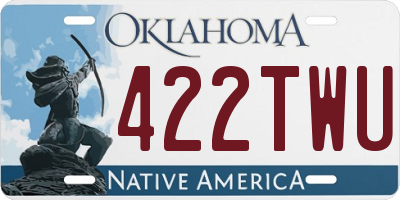 OK license plate 422TWU