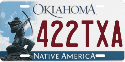 OK license plate 422TXA