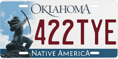 OK license plate 422TYE