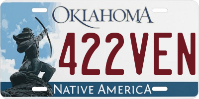 OK license plate 422VEN