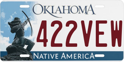 OK license plate 422VEW
