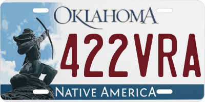 OK license plate 422VRA