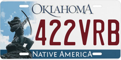 OK license plate 422VRB