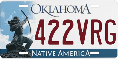 OK license plate 422VRG