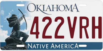 OK license plate 422VRH