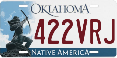 OK license plate 422VRJ