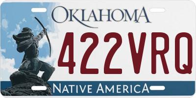 OK license plate 422VRQ