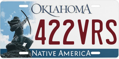 OK license plate 422VRS