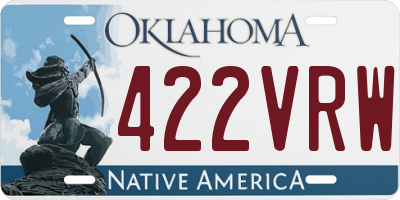 OK license plate 422VRW