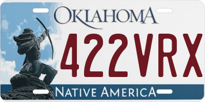 OK license plate 422VRX