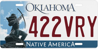 OK license plate 422VRY