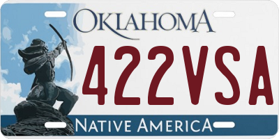 OK license plate 422VSA