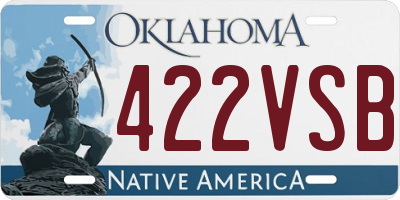 OK license plate 422VSB
