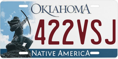 OK license plate 422VSJ