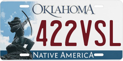 OK license plate 422VSL